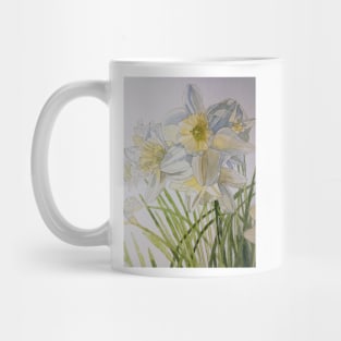 Pale daffodils watercolor painting Mug